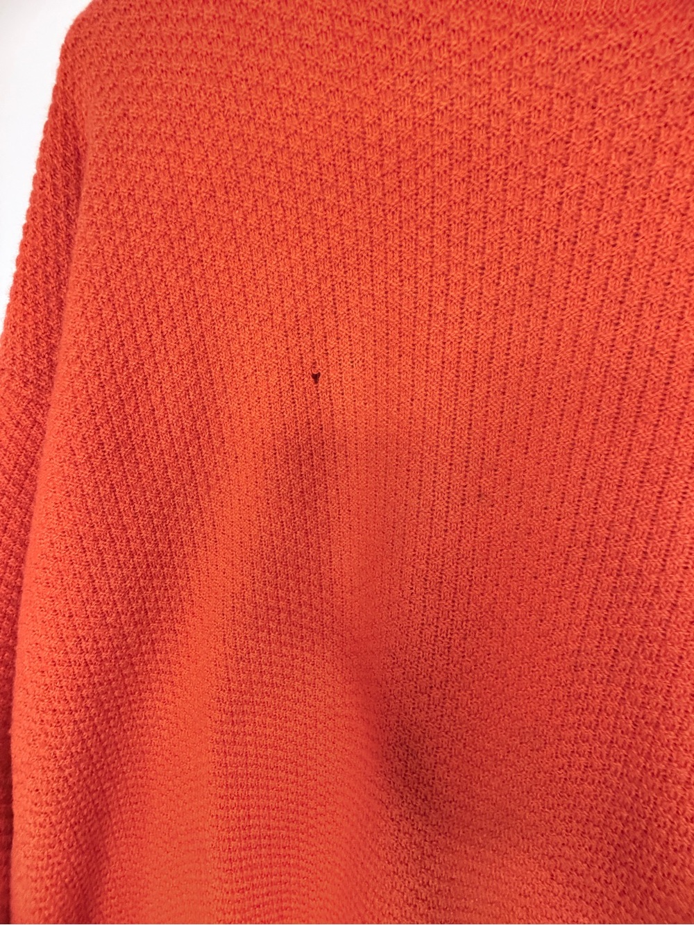 Neiman Marcus Exclusive Made in Scotland Cotton Cashmere Orange Sweater - Picture 7 of 7